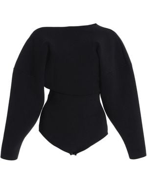 Altuzarra Ludo Off-the-shoulder Knit Bodysuit - Black