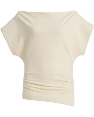 Closed Off-Shoulder Cotton Top - White