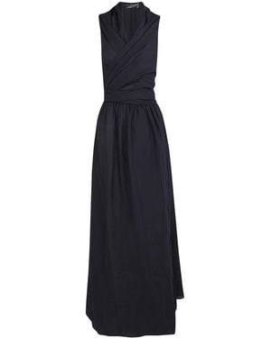 Cortana Mar Drop-Waist Wrap Maxi Dress - Blue