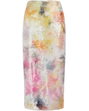 Aje. Sybilla Sequin Midi Skirt - Multicolour
