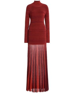 Christopher John Rogers Knit Jersey Maxi Dress - Red