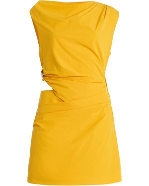 SIR. Sol Cutout Nylon Mini Dress - Yellow