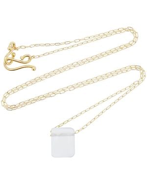 Ten Thousand Things Chiclet 18k Yellow Gold Chalcedony Necklace - Blue