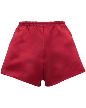 Giambattista Valli High-Rise Douchesse Shorts - Red