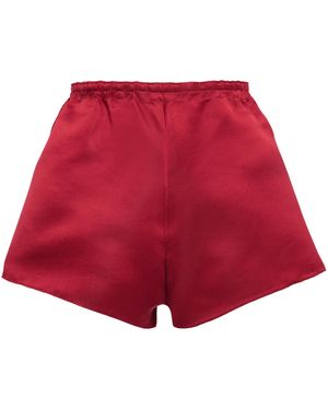 Giambattista Valli High-Rise Douchesse Shorts - Red
