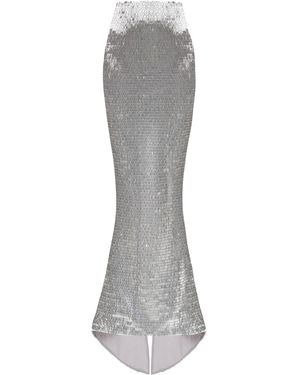 BALYKINA Sequined Maxi Skirt - Grey