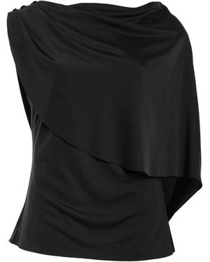 Kallmeyer Gelo Liquid Jersey Draped Top - Black