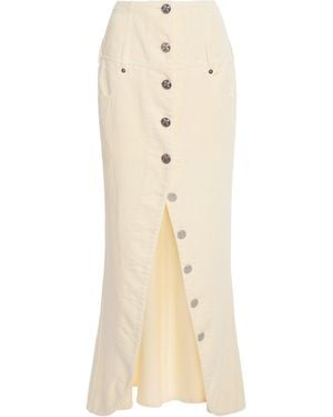 Wiederhoeft Tulip Denim Maxi Skirt - Natural