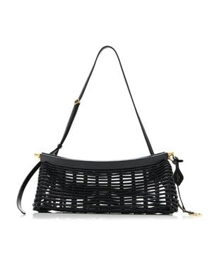 Alaïa Le Click East/West Medium Braided Leather Bag - Black