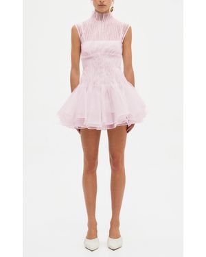 Aje. Cosima Pleated Mini Dress - Pink