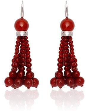 Le Sundial Venice Opera Carnelian Earrings - Red