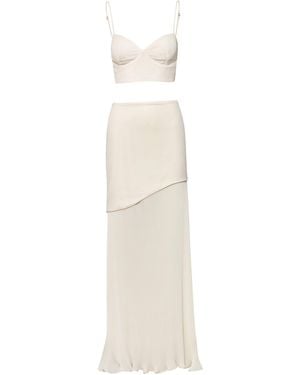 Baobab Roma Pleated Maxi Skirt - White