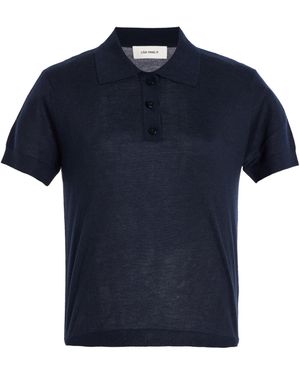 Lisa Yang Nai Knit Cashmere Polo Shirt - Blue