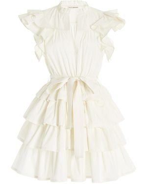 Ulla Johnson Lulua Ruffled Cotton Mini Dress - White