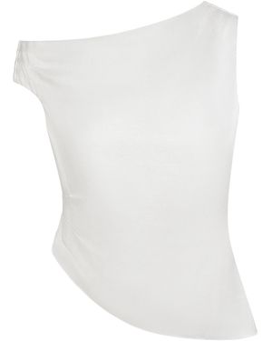 Onia Cold Shoulder Asymmetrical Top - White