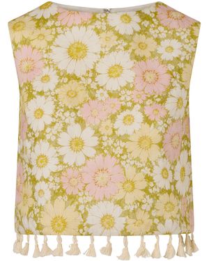 ROAME. Renee Linen Top - Yellow