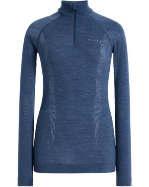 FALKE Half-zip Ski Top - Blue