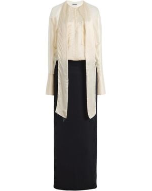 DARKPARK Monica Silk-Blend Maxi Dress - White