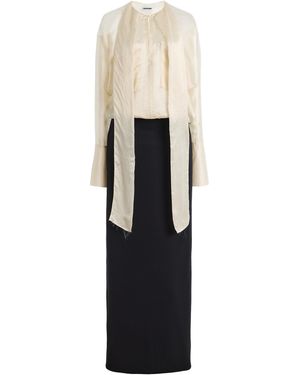 DARKPARK Monica Silk-Blend Maxi Dress - White
