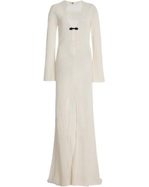 THE GARMENT Exclusive Tanzania Pointelle-Knit Organic Cotton Gown - White