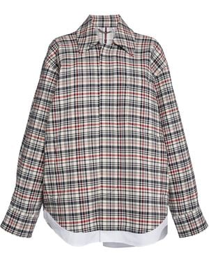 Victoria Beckham Cocoon Oversized Cotton-Wool Shirt Jacket - White
