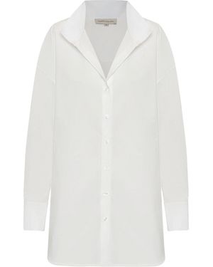 ANDRES OTALORA Un Tej Oversized Cotton-Poplin Shirt - White