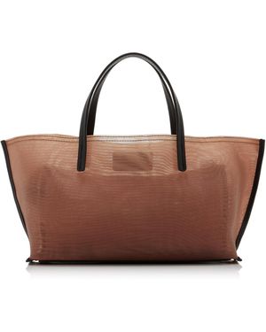 STAUD Christos Mini Mesh Tote Bag - Brown