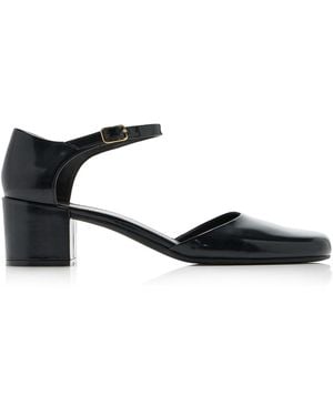 The Row Penelope Leather Court Shoes - Black