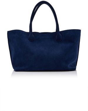 LIE STUDIO The Grace Suede Tote - Blue