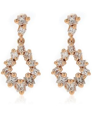 Suzanne Kalan Pear-Shaped 18K Rose Diamond Earrings - Pink
