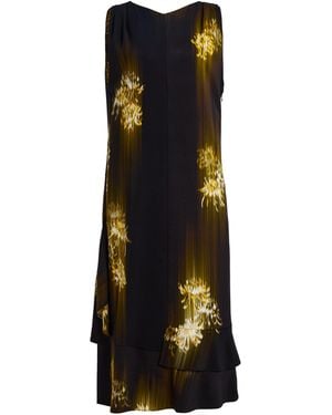 Proenza Schouler Rhetta Satin Back Crepe Maxi Dress - Black