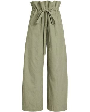 Matteau Fisherman Cotton Drawcord Trousers - Green