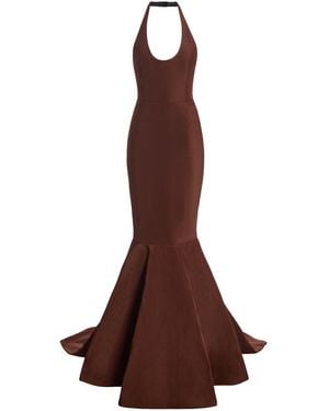 LAQUAN SMITH Trumpet-Skirt Gown - Brown