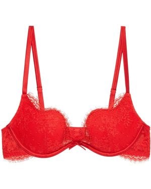 Fleur du Mal Seduce Lace U-Plunge Bra - Red