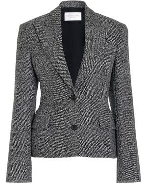 Michael Kors Twill Wool Jacquard Blazer - Black