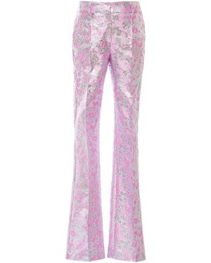 DES_PHEMMES Jacquard Straight-Leg Tailored Suit Pant - Pink
