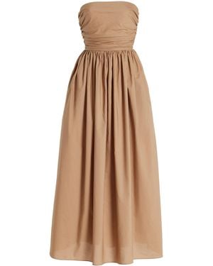 Matteau Strapless Cotton Maxi Dress - Natural