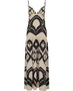 Johanna Ortiz Zea Palm Cotton Maxi Dress - White