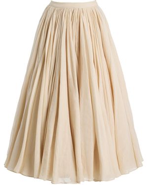 Altuzarra Charlie Linen Midi Skirt - Natural