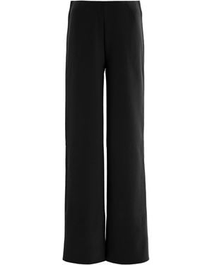 Birrot Exclusive Lay2 Bonded Crepe Straight-leg Trousers - Black
