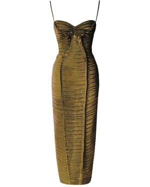 Georgia Hardinge Exclusive The Element Metallic Knit Maxi Dress - Green