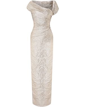 Marmar Halim Asymmetric Maxi Dress - White