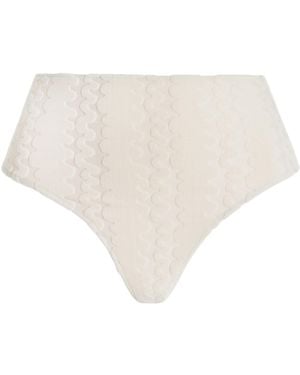 Oas Riva Ruched High-rise Bikini Bottom - Natural