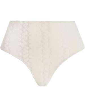 Oas Riva Ruched High-rise Bikini Bottom - Natural