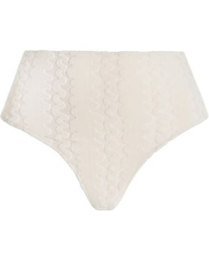 Oas Riva Ruched High-rise Bikini Bottom - Natural
