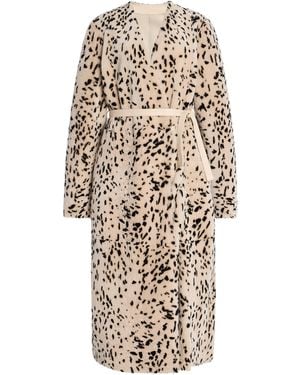 Ulla Johnson Yvonne Patterned Shearling Coat - Natural