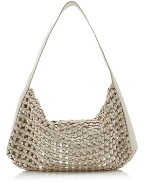 St. Agni Macrame Leather Mesh Bag - White