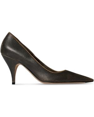 The Row Liisa Three Leather Pumps - Black