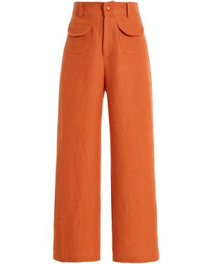 La Veste Loto Linen Pants - Orange
