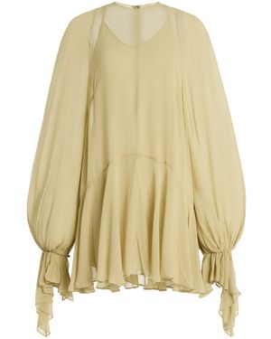 De La Vali Terran Georgette Mini Dress - Yellow